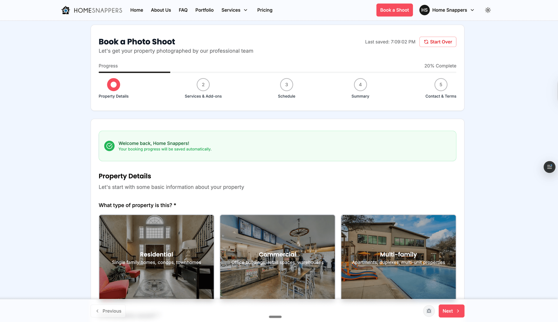 Smart Booking Interface